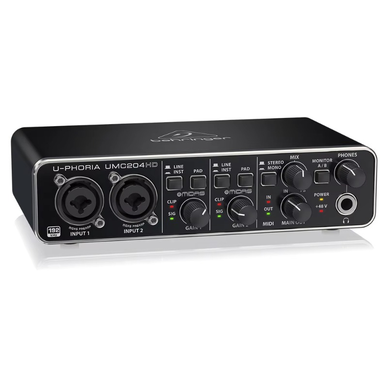 Audio Interface Usb - Behringer UMC204HD 2-in/4-uit USB 2.0 audio-interface