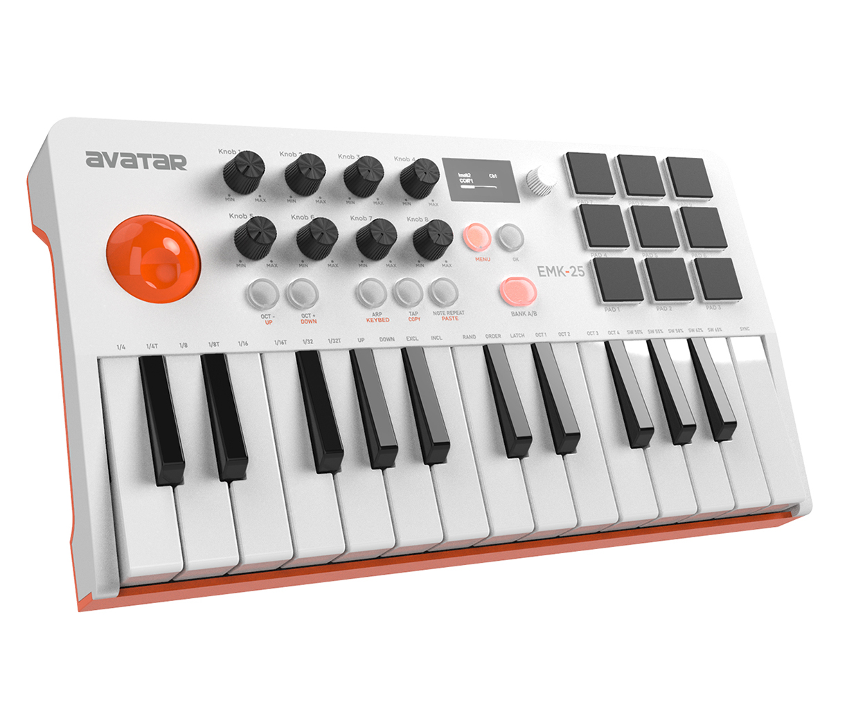 Midi Controller Pad - EMK-25 Draadloze Midi-Toetsenbordcontroller Met 9 Verlichte