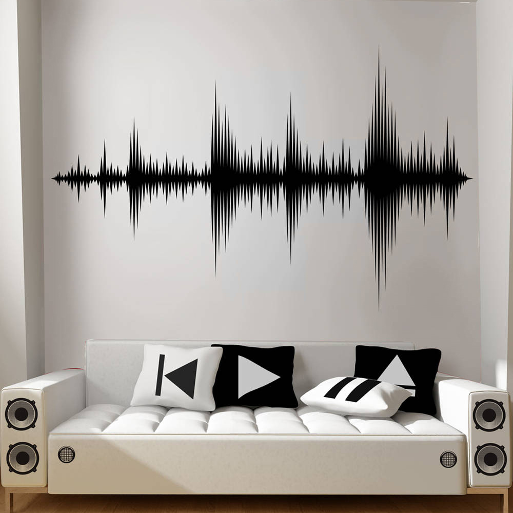 Audio Music Remover Free - Audio Wave Muurtattoo Geluid Wave Muursticker
