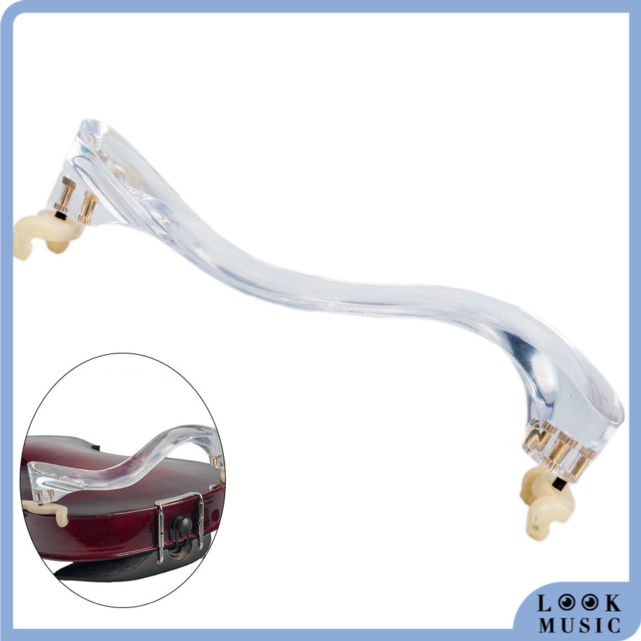 Violin Shoulder Rest - Look Verstelbare Crystal Transparant 1/2 1/4