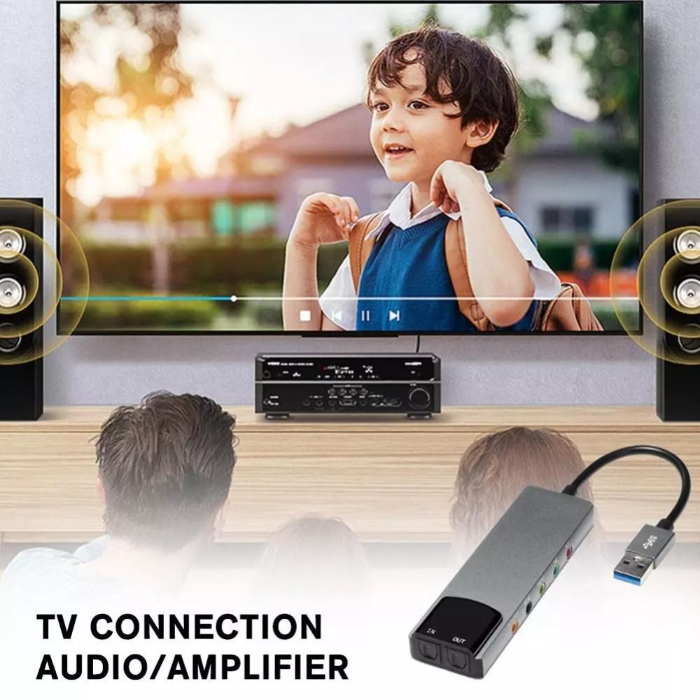 Audio Music Live - Nieuwe USB-geluidskaart 7.1 5.1-kanaals praktische externe