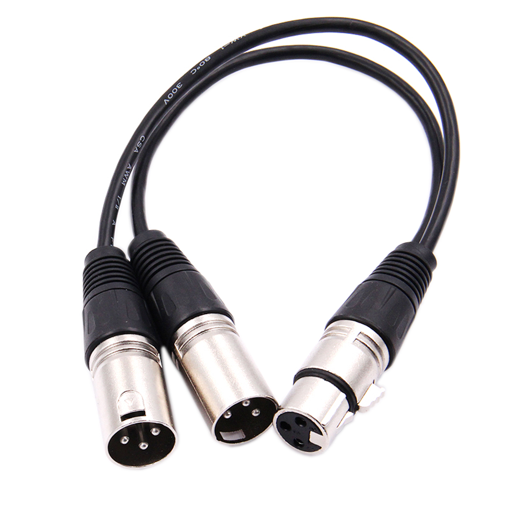 Audio Music Splitter - 30cm 3-pins XLR VROUWELIJKE Jack naar