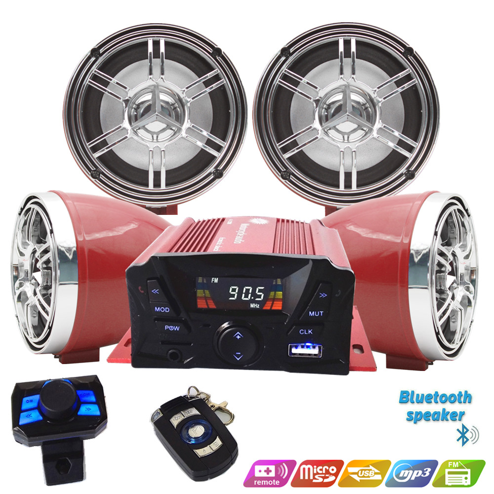 Audio Music To Mp3 - 12V 4-kanaals UTV ATV Golfkar Motorfiets