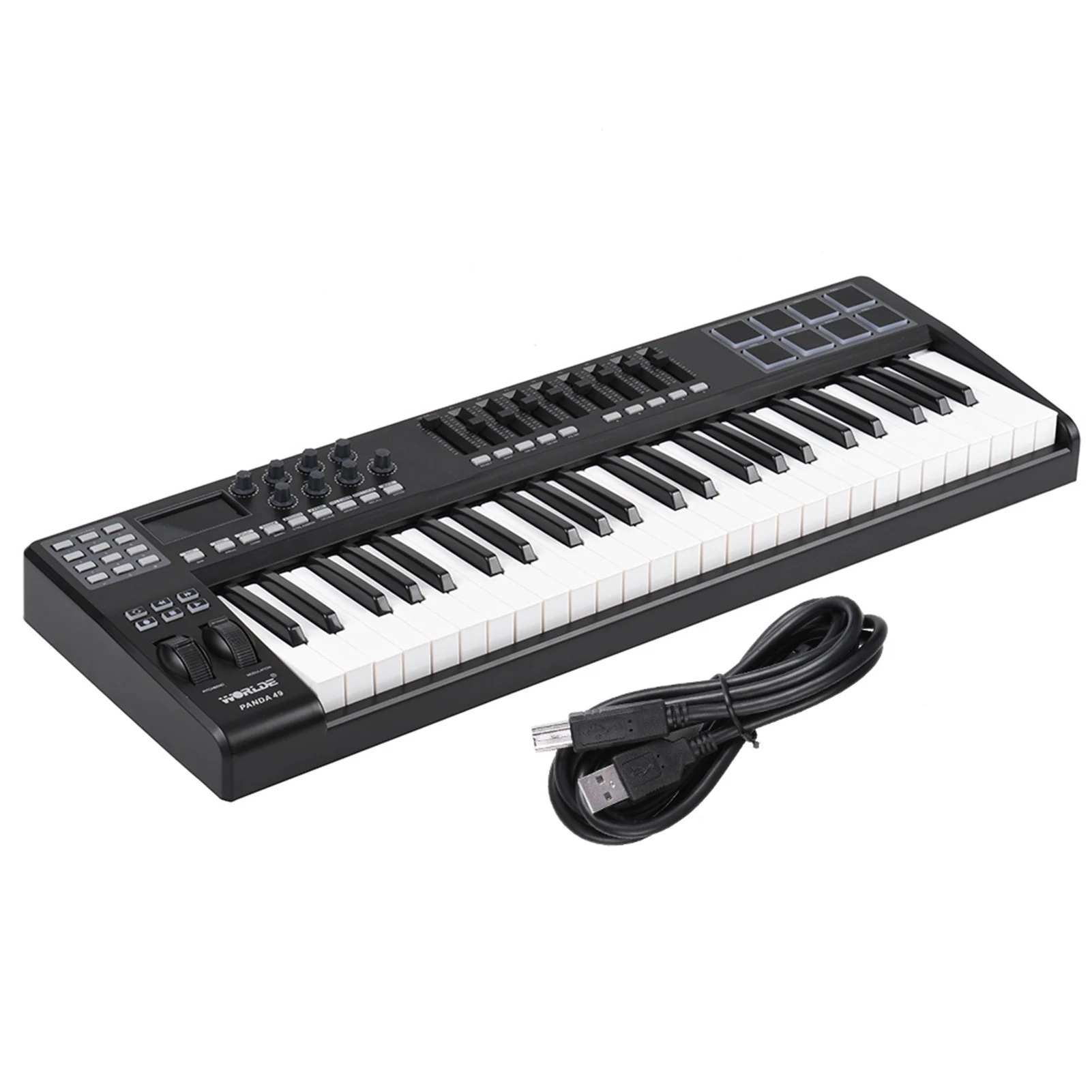 Midi Controller Pad - WORLDE PANDA49 Edu-pakket | 49-toetsen+8RGB MIDI-toetsenbord