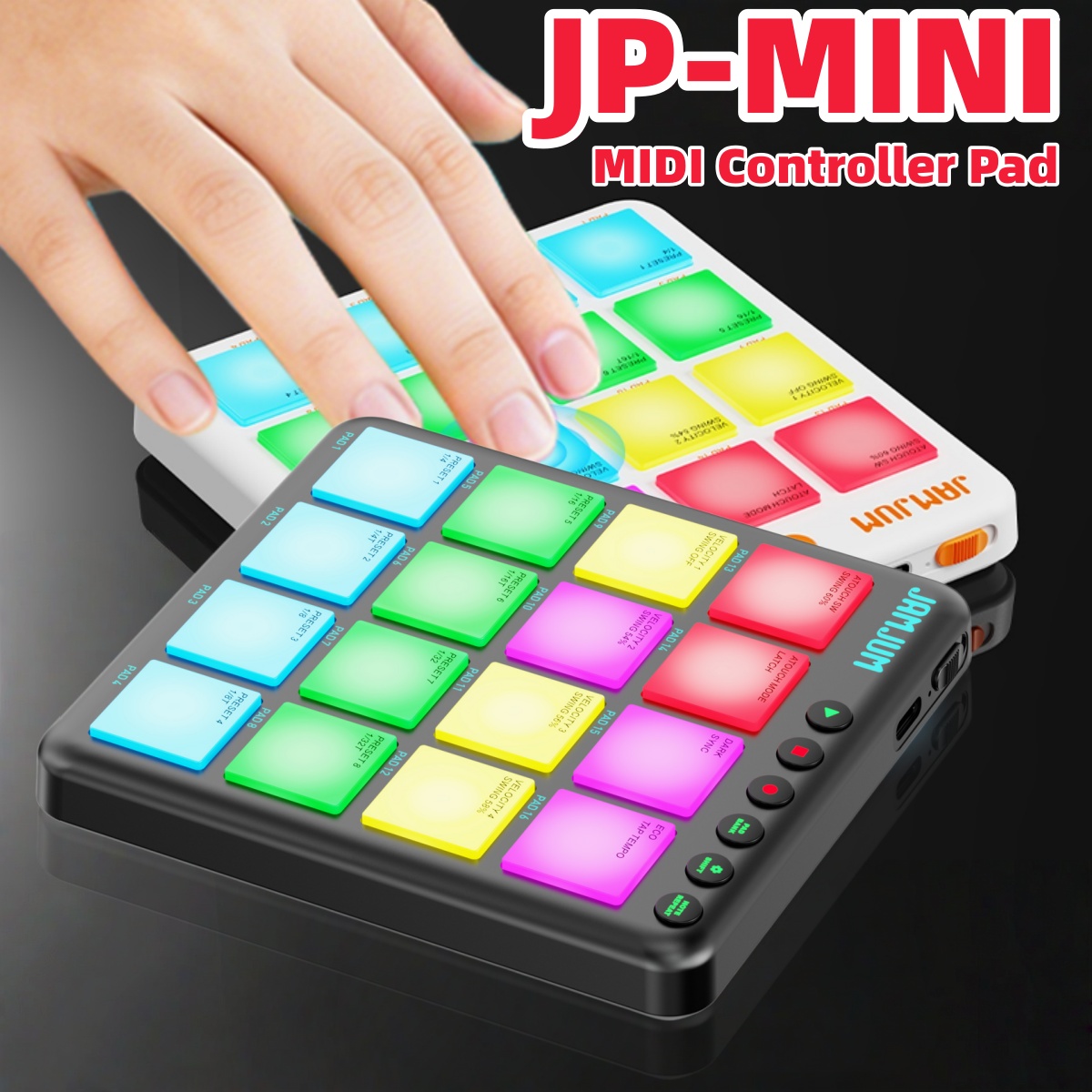 Midi Controller Pad - JAMJUM JP-MINI Draadloze MIDI Pad Controller