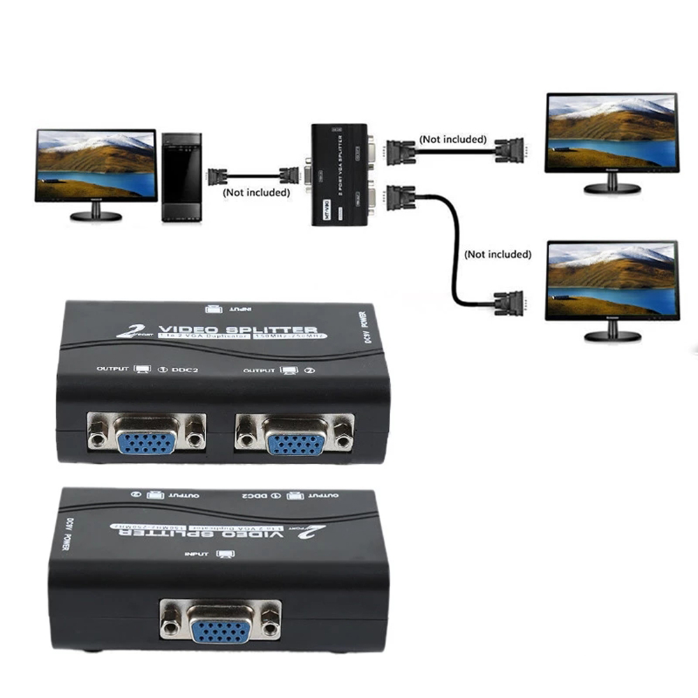 Audio Music Splitter - Draagbaar gesplitst scherm 1 PC naar