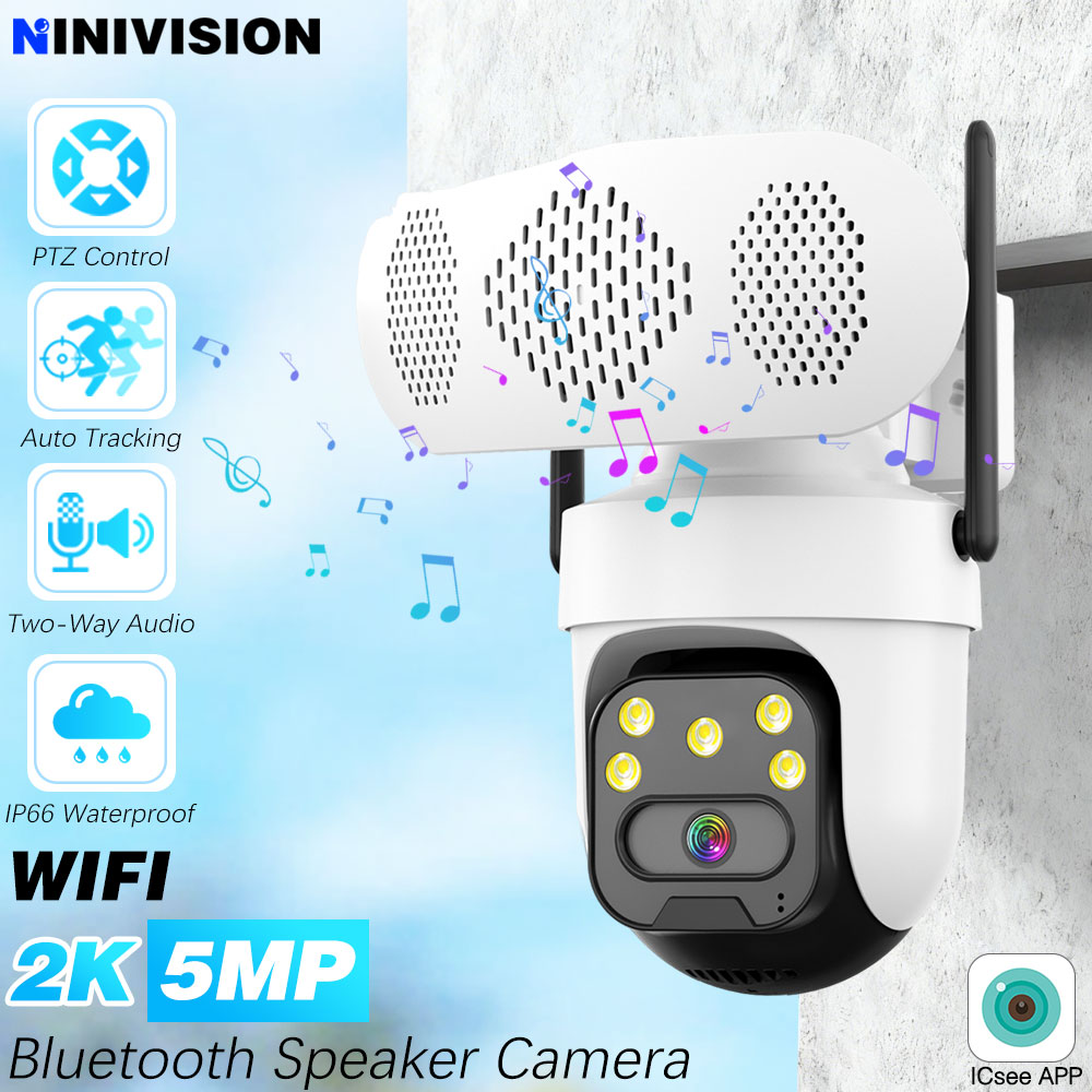 Audio Music Track - 5MP Muziekspeler Camera WIFI Bluetooth Speaker