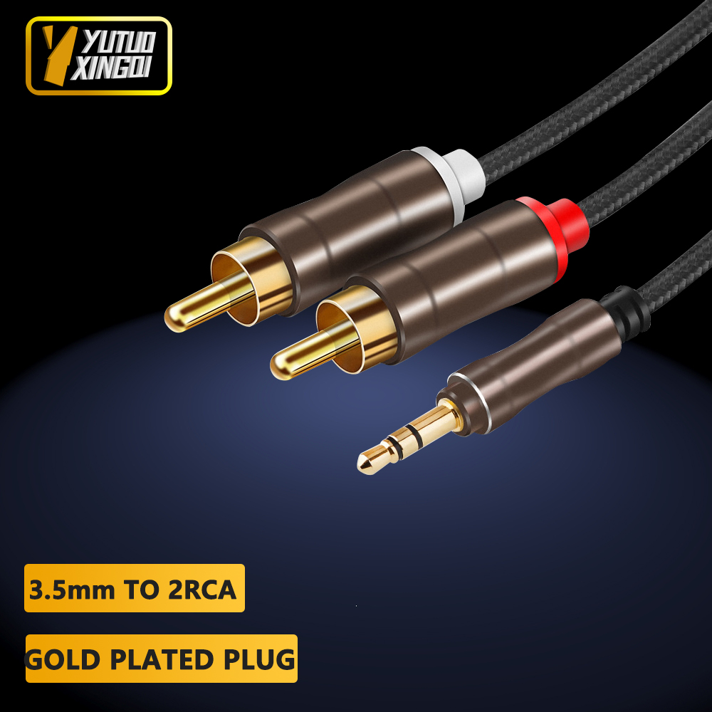 Audio Music Splitter - 3,5 mm naar 2 RCA dubbele