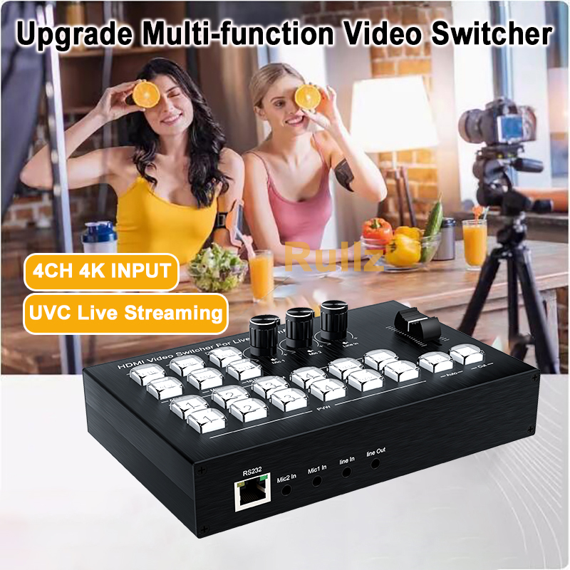 1080P 4-kanaals HDMI Videomixe - Audio Mixer 4 Channel recensie en prijs
