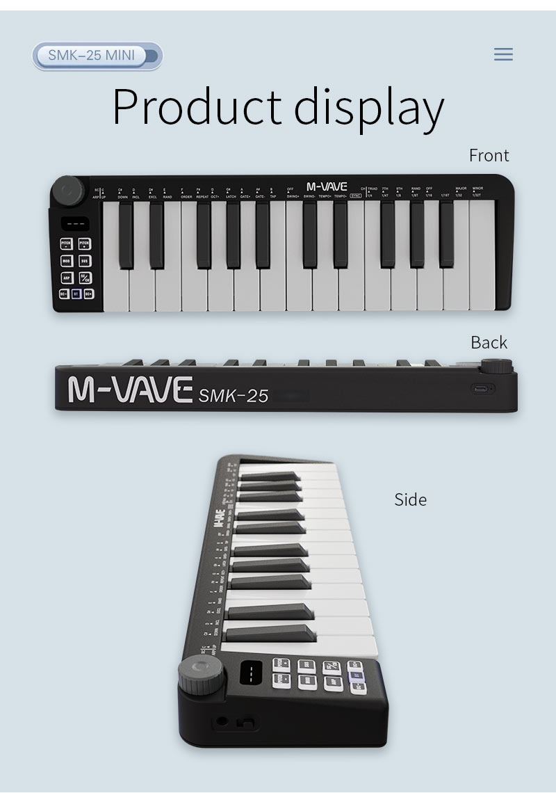 M-VAVE-Mini Teclado MIDI Opnie - Midi Controller Pad recensie en prijs
