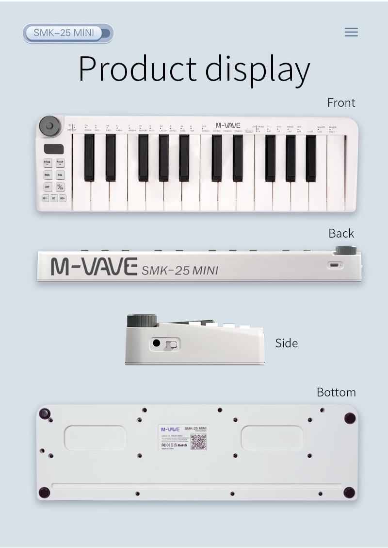 M-VAVE-Mini Teclado MIDI Opnie - Midi Controller Pad recensie en prijs