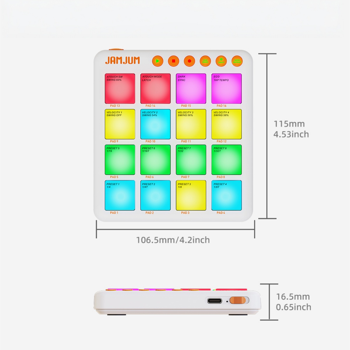 JAMJUM JP-MINI Draadloze MIDI  - Midi Controller Pad recensie en prijs