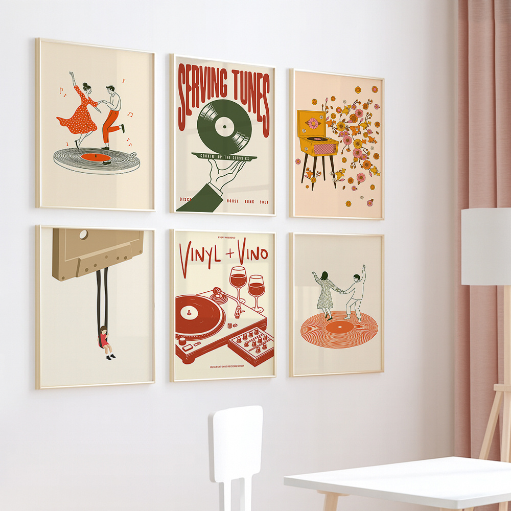 1pc Vintage Muziek Canvas Post - Audio Music Live recensie en prijs