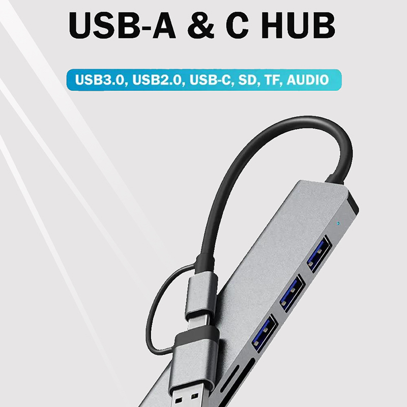 Type-C Hub USB Splitter 8-in-1 - Audio Music Splitter recensie en prijs