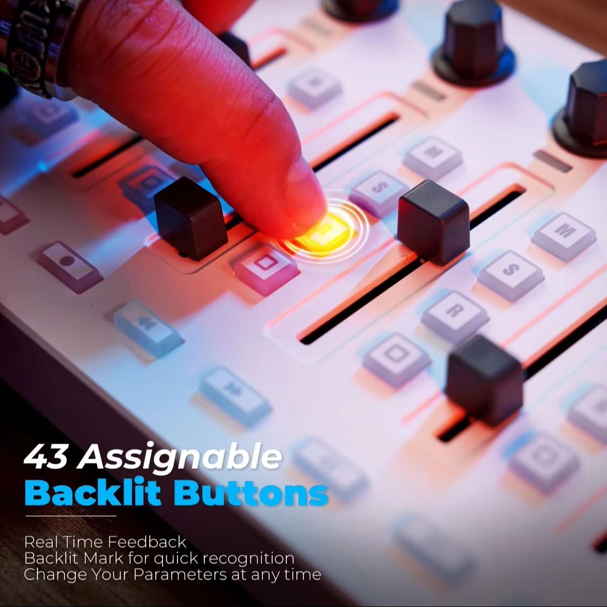 M-VAVE SMC-MIXER Witte draagba - Midi Controller Pad recensie en prijs