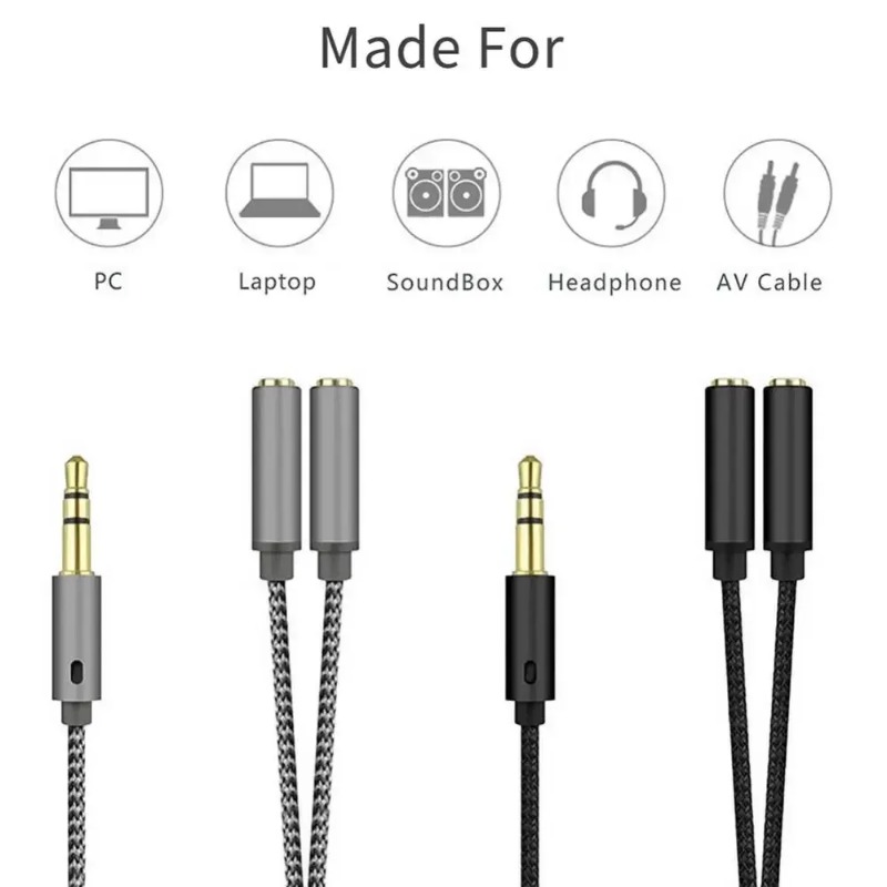 Headset Adapter Hoofdtelefoon  - Audio Music Splitter recensie en prijs