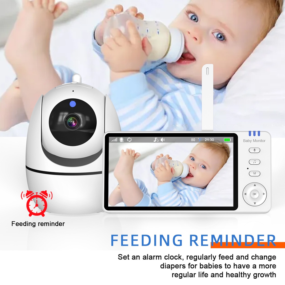 5 Inch Video Babyfoon 2.4G Dra - Audio Music Network recensie en prijs