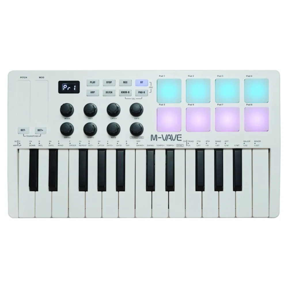 M-VAVE MIDI 25-toetsen USB MID - Midi Controller Pad recensie en prijs