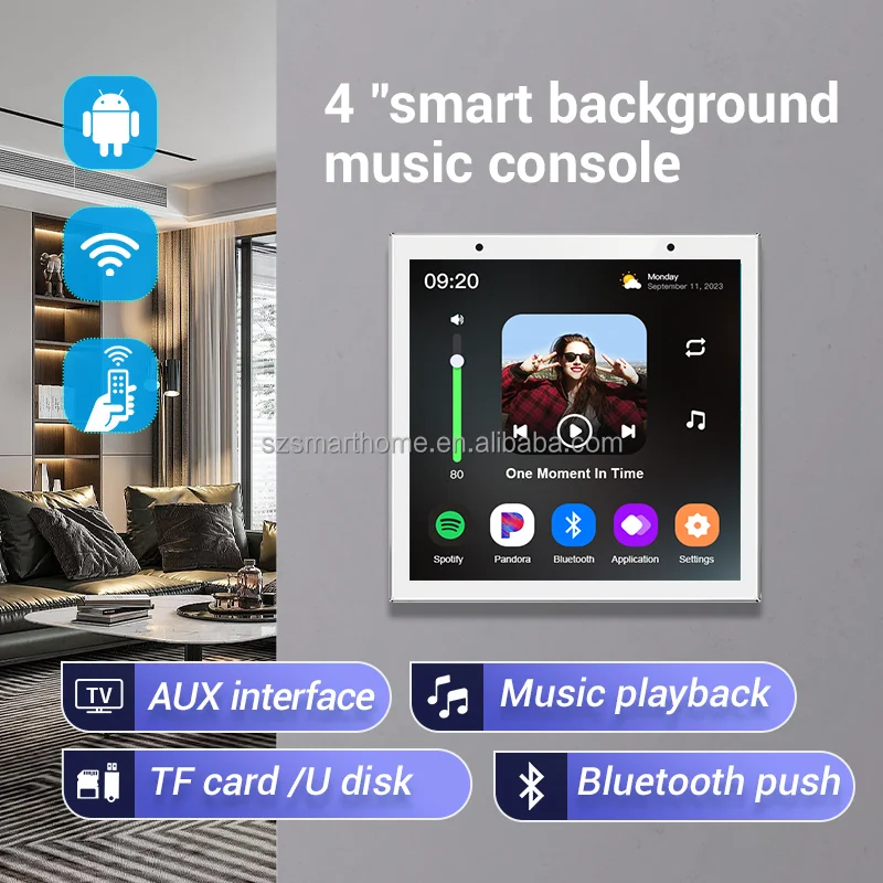 4-inch Smart Home Achtergrondm - Audio Music Background Free recensie en prijs