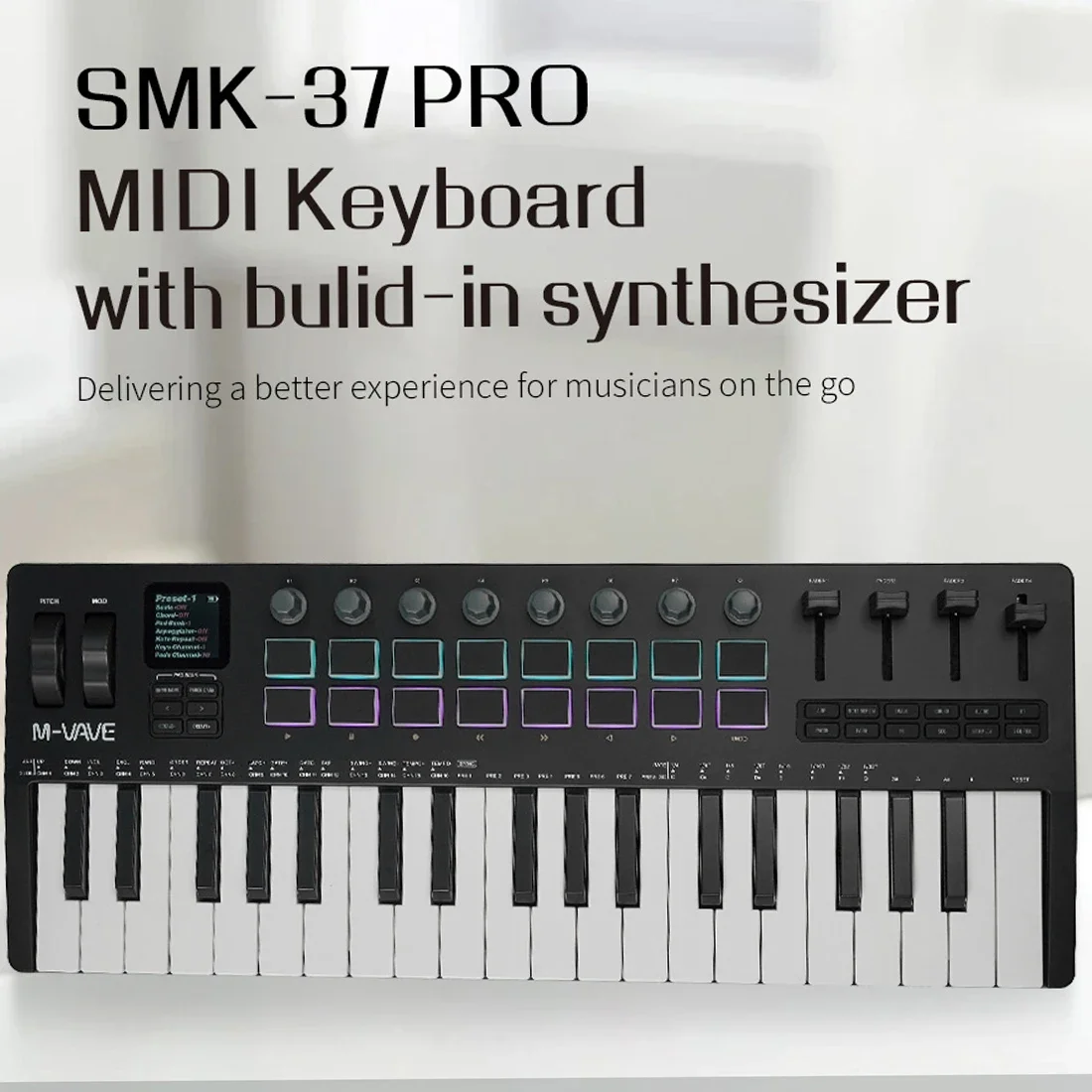 M-VAVE SMK-37 Pro 37-toetsen d - Midi Controller Pad recensie en prijs