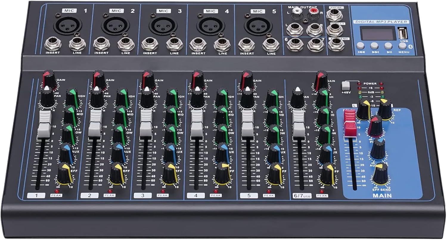 7-kanaals Bluetooth-mixer audi - Audio Interface Usb recensie en prijs