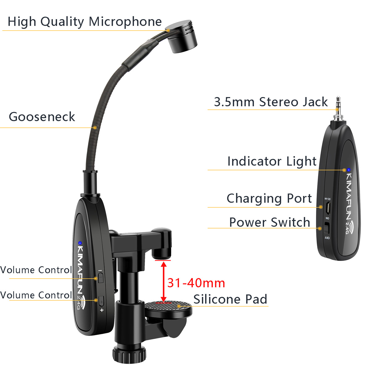 Kimafun 2.4G Muziekinstrument  - Audio Music Youtube recensie en prijs